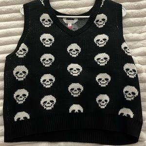 Skull sweater vest